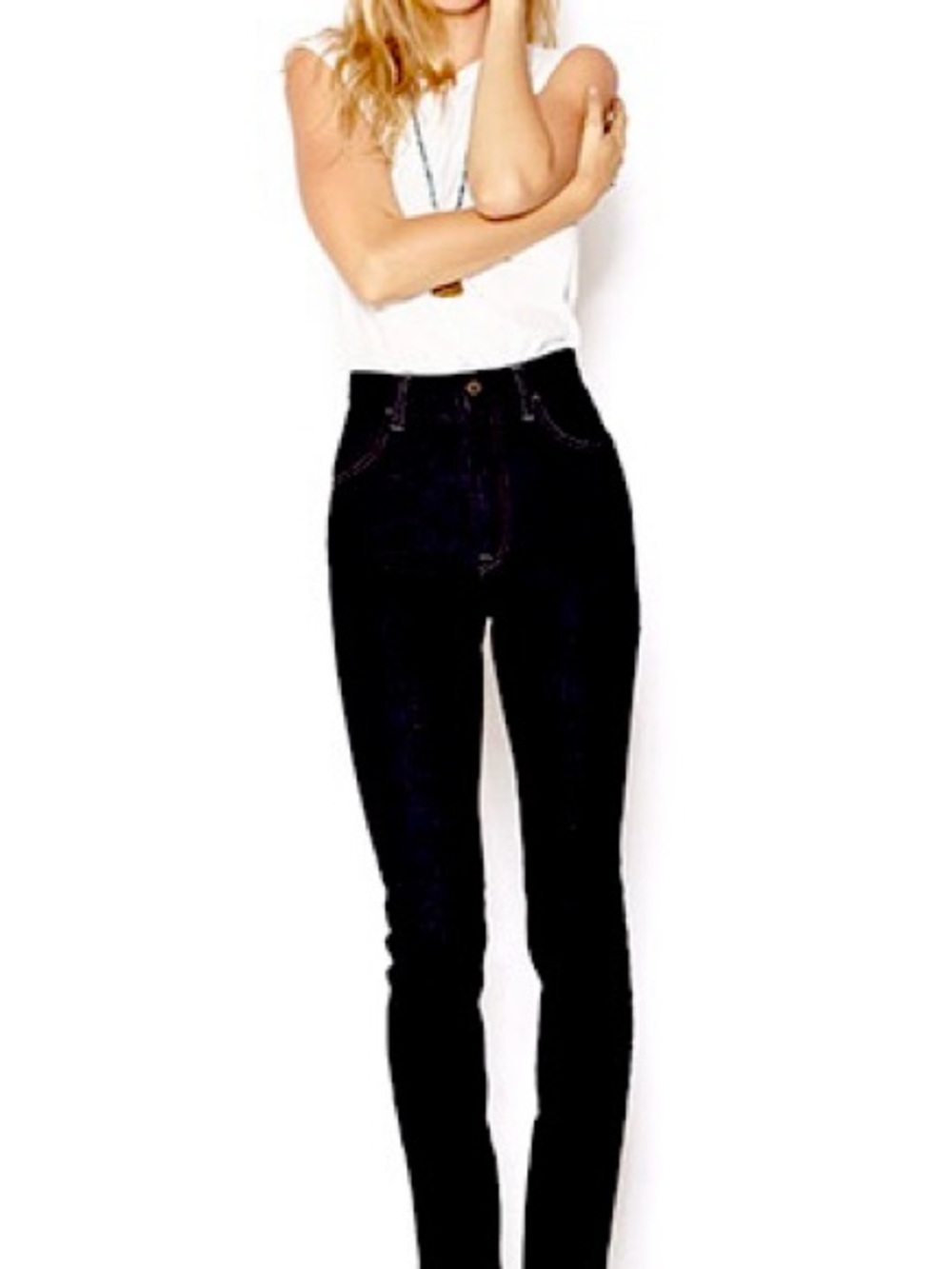 IMOGENE & WILLIE Handmade Slim Straight High-Rise Black Jeans (27)